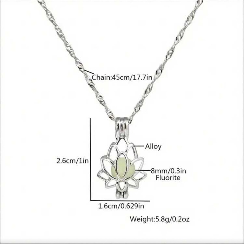Silver Lotus Pendant Necklace - Elegant & Zen NEW